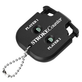 Amusingtao Golf Score Counter,Mini Golf Shot Stroke Counter Clicker with Keychain,Portable Golf Shot Stroke Counter for Golf Game Score keeper(Black)