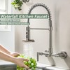 LUOGULIANG Wall Mount Kitchen Faucet, Wall Mounted 8 Inches Center