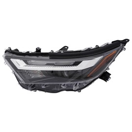 Front Halogen Headlights Assembly Left Side for 2022-2023 Toyota RAV4 XLE w/LED DRL Projector Driver Head Lights Direct Replacement Headlamps Assy Set (Left Driver Side)