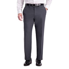 Haggar mens Travel Performance Stria Tic Tailored Fit Separate Business Suit Pants Set, Dark Heather Grey, 38W x 34L US