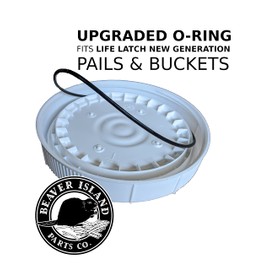 Upgraded Replacement Gasket O-Ring for New Generation Life Latch Screw Top Pail with Lid – 2 Gallon Bucket (2)
