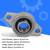 CNBTR 20mm Inner Dia Sliver Zinc Alloy Miniature Flange Block