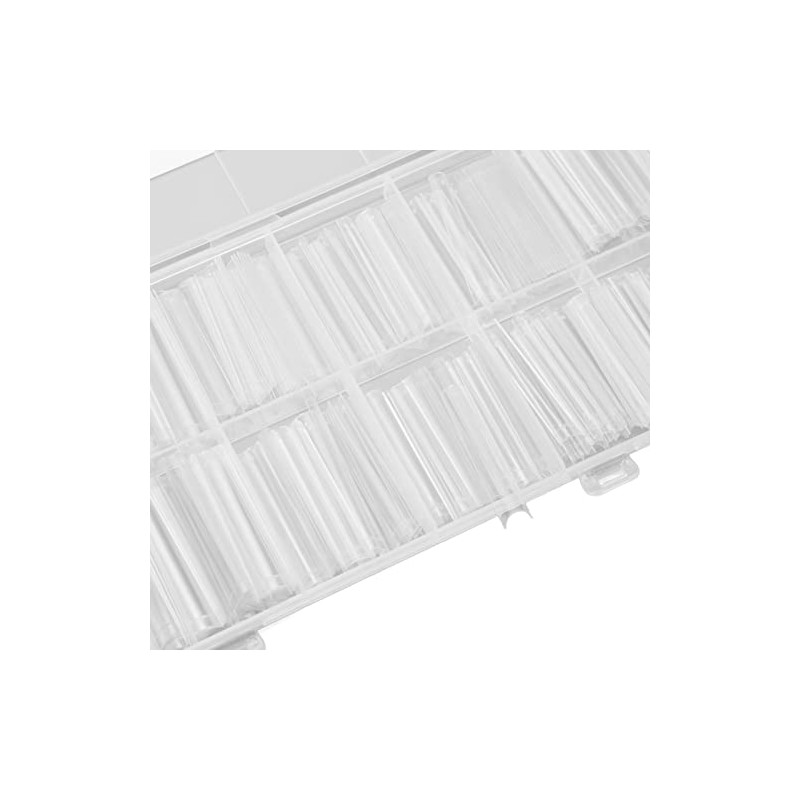 No C Curve Square Flat Nail Tips, 240 Piezas de