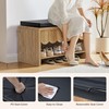 Shoe Storage Bench with Cushion, Shoe Rack Organizer Cabinet Bench
