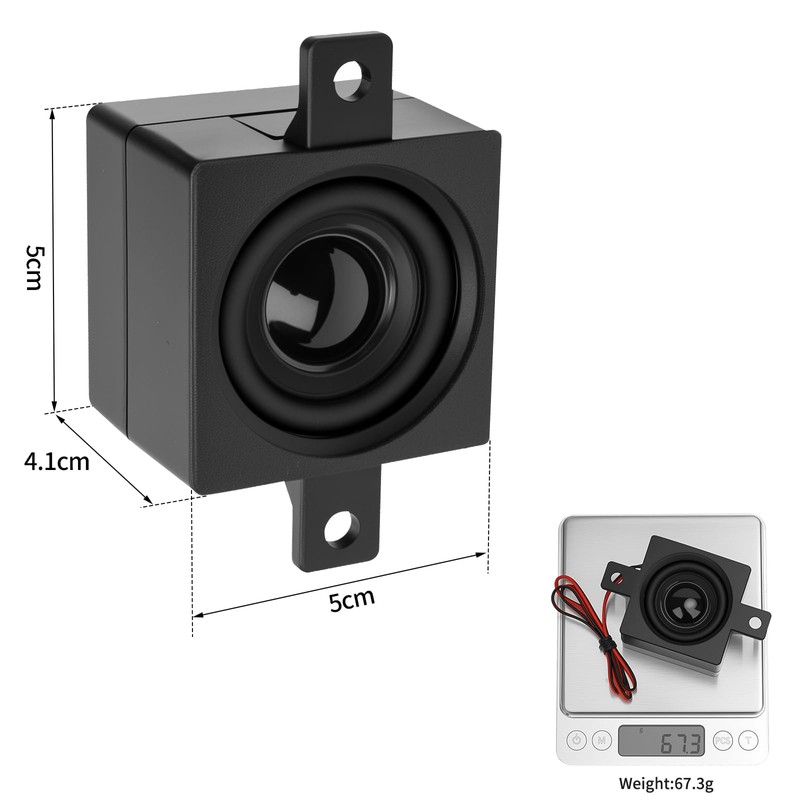 MakerHawk 2pcs Speaker 10 Watt 4 Ohm Single Cavity Mini