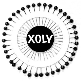 Quilting Pins Sewing Scarf Hijab Pearlized Straight Pins Colorful Head Fabric Cover Loose Pins Dressmaking DIY Art Craft Flower Decoration (Black Only)