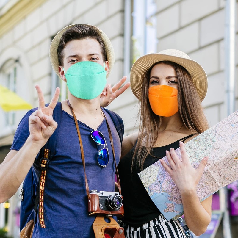 NiHealth 60PCS KF94 Disposable Face Masks for Adults, Tomorotec Solid