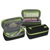 Wedo 24243011 Pencil Case with Inner Flap - Black/Green