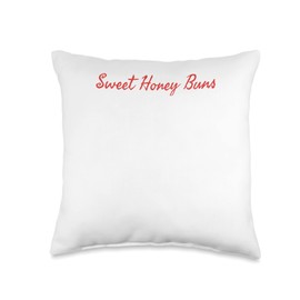 Funny Buns Tees Sweet Honey Buns Funny Tee Throw Pillow, 16x16, Multicolor