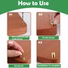 4 PCS Brass Cutting Board Feet with Silicone Anti-Slip Pads,