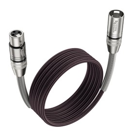 CableCreation XLR Cable 6ft,Microphone Male to Female Gender Change Balanced Mic Speaker Cord,3 Pin XLR to XLR Extension with Braided Heavy Duty Spring Stress Relief,for Mixer,Studio, Amplifier