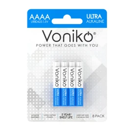 Voniko – Premium Grade AAAA Batteries (8 Pack) – Ultra Long Lasting, 5-Year Shelf Life, Leakproof 1.5V AAAA Alkaline Battery – Perfect for Stylus Pens, Glucose and Blood Monitors, and More