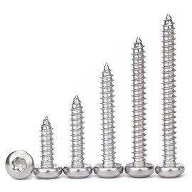Drenky Self-Tapping Screws, Pack of 50 M3 x 12 mm Wood Screws Torx Stainless Steel A2 V2A Full Thread Flat Head Screws Pan Head Screws Wood