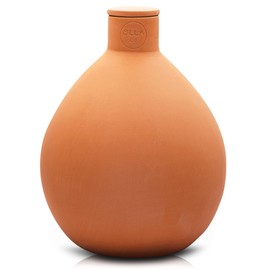 The Olla Company Classic Olla Watering Pot with Lid - Terracotta Self Watering Irrigation up to 3 ft in Diameter for Gardens, Raised Beds, and Large Pots - Vacation Friendly - Large