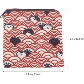 Bolsa de Almacenamiento de Toallas Sanitarias Poliéster 2 Piezas Portátil y Multipropósito, Ideal para Usar en Bolso o Regalar, Apariencia Adorable y Ordenada