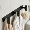 Black Coat Hooks, Wall Mounted Coat Rack – 3 Hoooks
