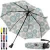 Gorilla Grip Windproof Compact Stick Umbrella for Rain, One-Click Automatic