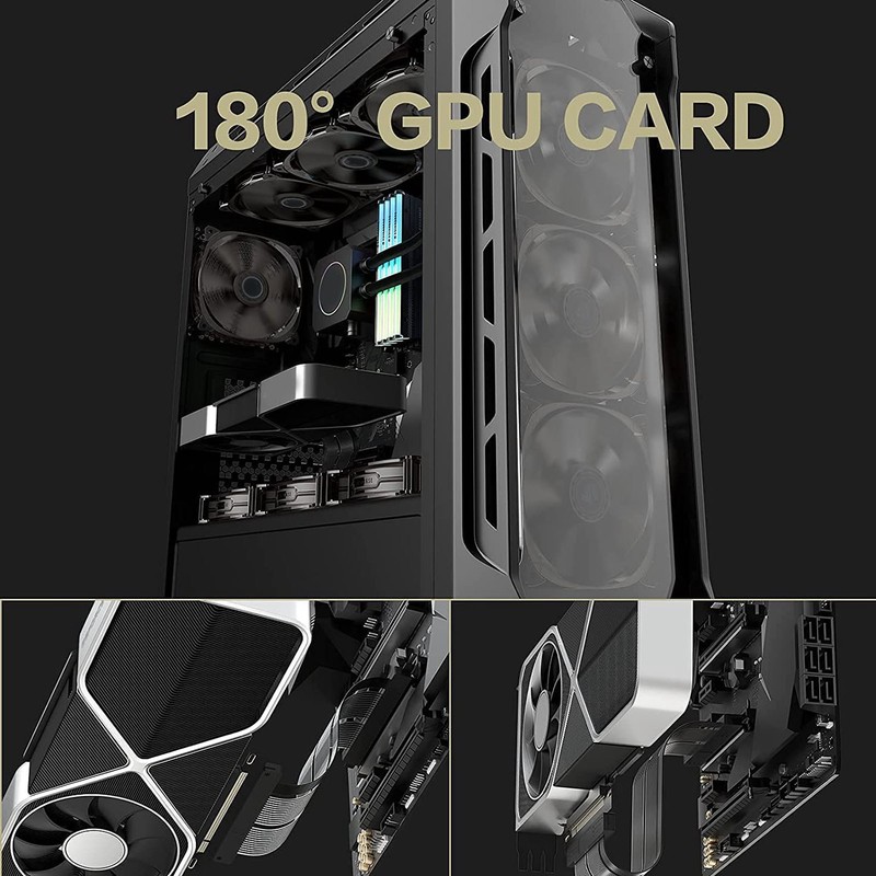 PCIE 4.0 X16 Extreme Flexible 180 Degree High Speed GPU