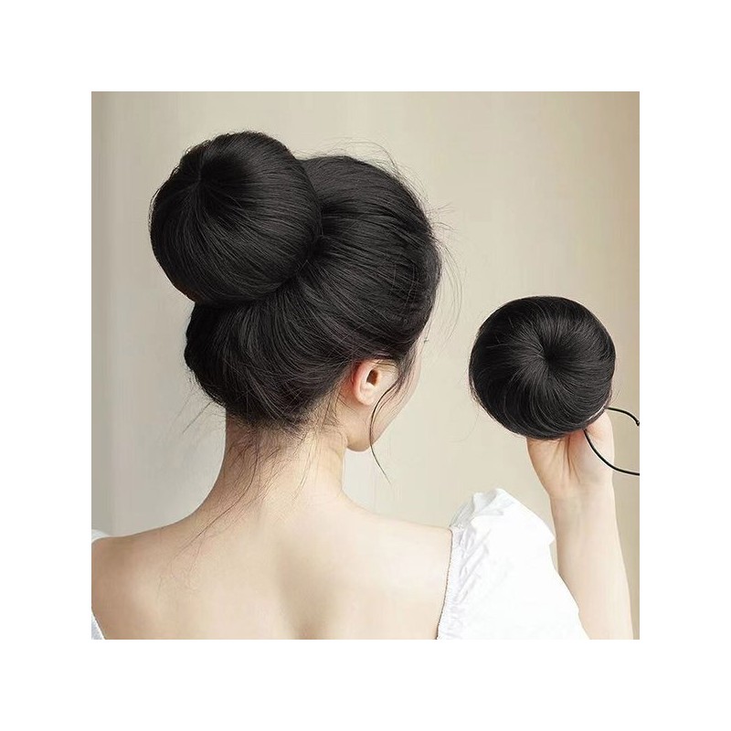 언니네 가발 똥머리 헤어망 가발(내추럴블랙) Sister's Wig Bun Hair Net