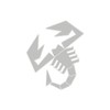 Supershaped Die-cut Sticker Scorpion, Silver, 240 mm