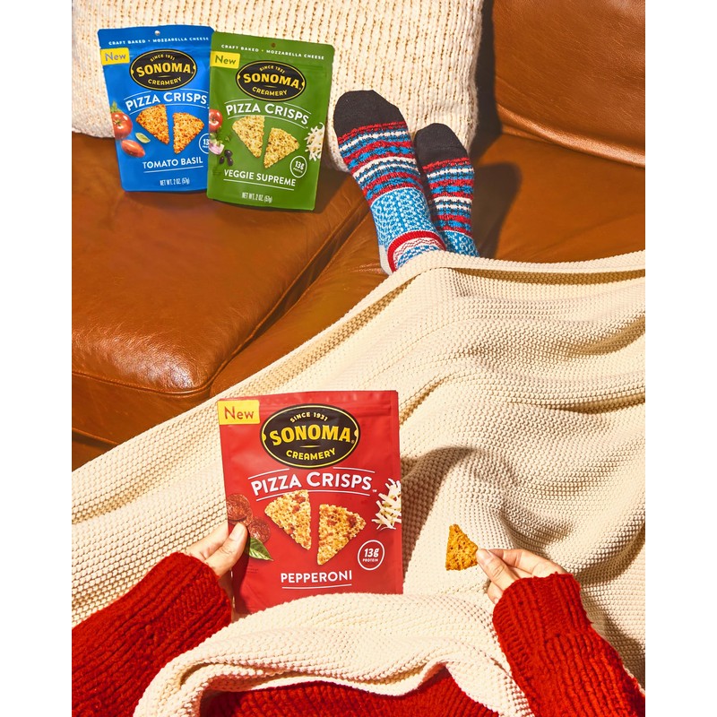 Sonoma Creamery Pizza Crisps, Tomato Basil, 2 Oz (12 Count)