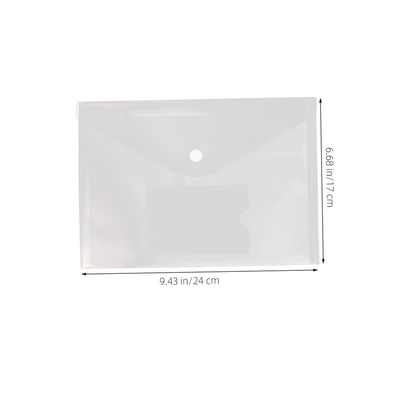 TEHAUX 12 File Pockets Clear Bag with Snap Buttons for
