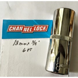 CHANNELLOCK  18 mm  x 3/8" DR  METRIC DEEP SOCKET  6 Point Free Shipping