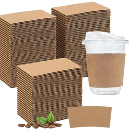200 Pack Coffee Cup Sleeves for Cold and Hot Drinks Disposable Drink Sleeve for 10-24 oz Cups in Cafes Coffee Shops Offices