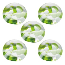 ADERIA F49051 Tsugaru Vidro Chopsticks Rest, Dots, Green, 5 Pieces, Made in Japan, Fashionable, Cute, Glass Gift, Women, Mother's Day, Father's Day, Couples, Men, Housewarming Celebration, Marriage,