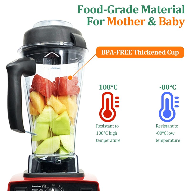 For Vitamix Blender Pitcher 64 oz. -60865, Clear, 5200 Replacement