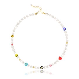 Pearl Necklace, Bead Necklace, Pearl Choker Necklaces for Women, Preppy Necklace, Pearl Necklaces for Women