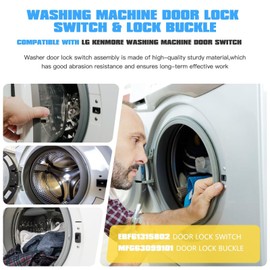 Xspeedonline EBF61315802 & MFG63099101 Washer Door Lock Switch & Strike Assembly for LG Kenmore Washing Machine Door Switch,Replace EBF62534401 2667085 4026ER4004B 2674973