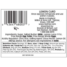 Tiptree Lemon Curd, 11 Ounce Jars (Pack of 6)