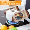 Rooster Oven Mitts and Pot Holders Sets 4Pcs,Extra Long Oven
