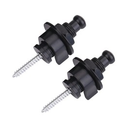 Bnineteenteam 2 Pieces Guitar Non-Slip Strap Locks Strap Locks Buttons Seat Belt Locks Replacement Part for Electric Guitar (Black) Performance Accessories Musical Instrument Accessories
