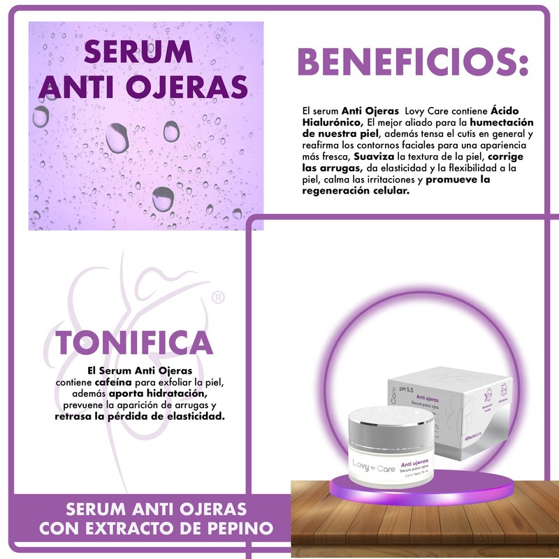 Serum Anti Ojeras | pH 5.5 | con extracto de