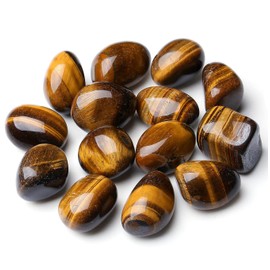 XIANNVXI Tigers Eye Crystal Stones Natural Irregular Polished Tumbled Stones Bulk Crystals Gemstones Vase Filler Decorative Stones Reiki Palm Energy Stones 100 Gram