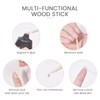 Rolabling 5PCS Orange Sticks for Nails Wooden Cuticle Pusher Sticks