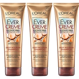 LOreal Paris Hair Care Evercreme Sulfate Free Deep Nourish Shampoo, 3 Count