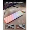 Wireless Keyboard and Mouse Combo - RGB Backlit, Rechargeable &