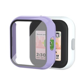 BlackPro Compatible with SyncUp KIDS Watch Screen Protector, Hard PC & Tempered Glass Sync UP Kids Watch Protector Cover Case (Purple)