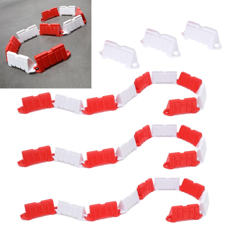 30Pcs RC Roadblocks Plastic Universal Drift Race Road Barriers Remote