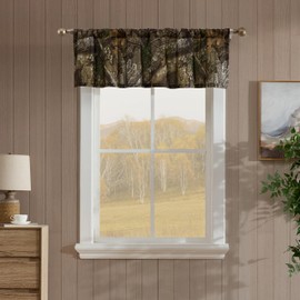 Realtree APX Camouflage Window Valance (16”x60” inches) – Camo Curtains Hunting, Forest and Rustic Drapes for Living Room, Kitchen and Cabin