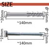 AERZETIX - C57451 - Set of 2 Dowels Diameter 16