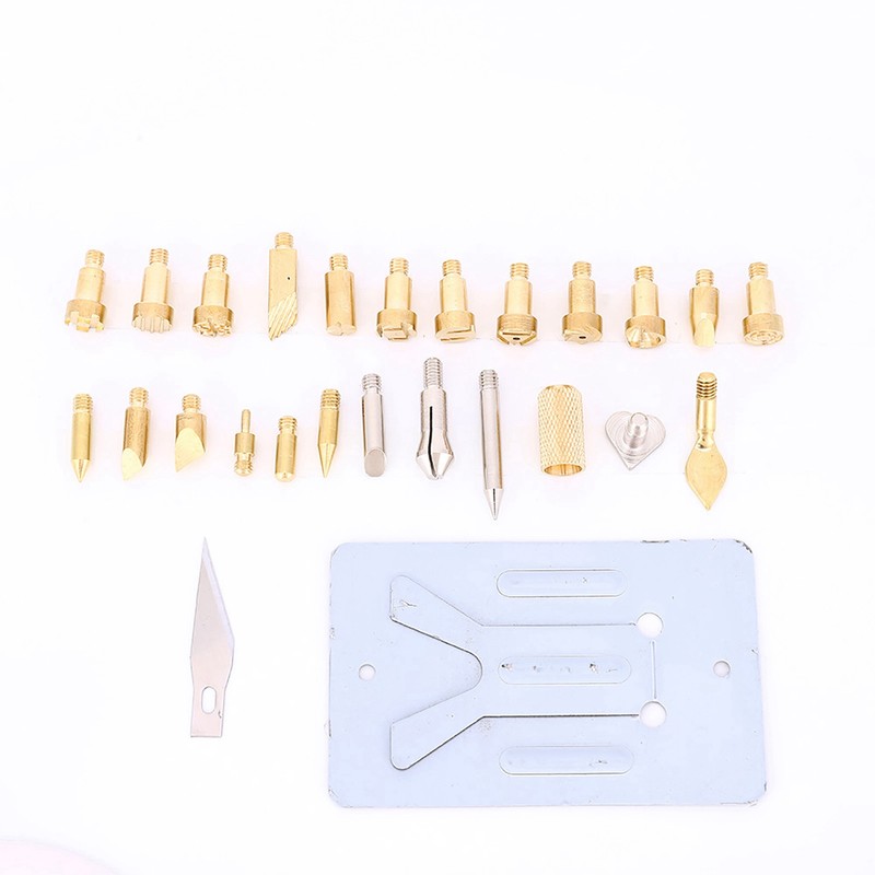27pcs 30W Wood Burning Pen Set Pyrography Tools Tips with