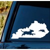 State of Kentucky Beagle Chasing Rabbit Hunting Decal Sticker for