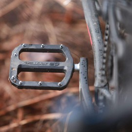 Burgtec MK4 Composite Flat MTB Pedals - Orange/ Lightweight Nylon Fibreglass Mountain Biking Bike Trail Off Road Pin Dirt Jump Enduro Cycling Cycle Downhill Sticky Grip Riding Ride Platform Part 9/16