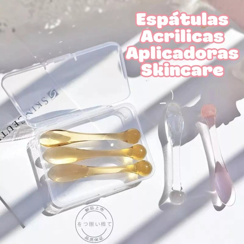 Veraly Set 3 Aplicadores Skincare Acrílico Masajeadores Tonificante