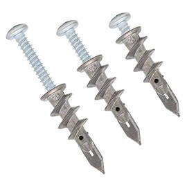 Zinc Self-Drilling Drywall Anchors with Stainless Steel Screw Kit, Heavy Duty Metal Wall Anchors and #8 x 1-1/4 Inches Screws, 30 Pieces in Total