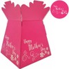 Mothers Day/Love Bouquet Box Vase - Transportation/Display Flower Box (Fuchsia